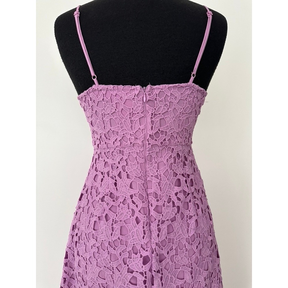 ASTR Midi Dress M Lavender Purple Pastel Lace Romantic Prom Party Wedding Guest - Picture 6 of 12